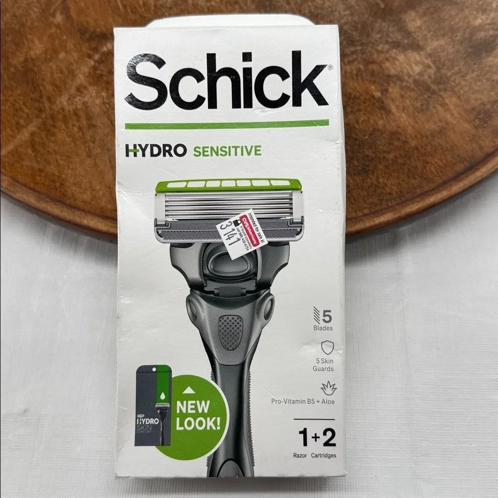 Schick Hydro Sensitive Razor + 2 Cartridges 5 Blades